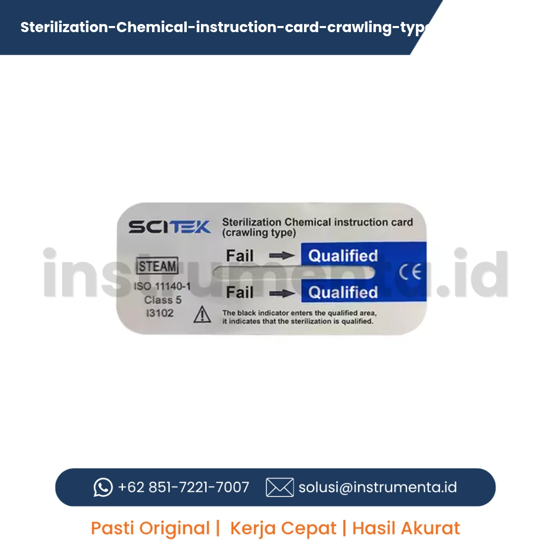 Chemical Indicator Climbing Card Scitek Kartu Indikator Kimia Sterilisasi Uap Tipe Integrator Tinta Rambat untuk CSSD